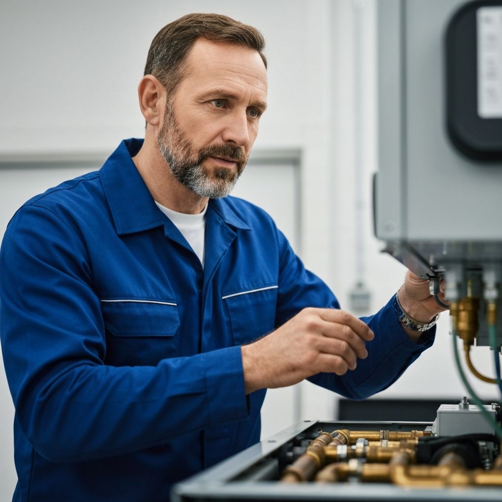 HVAC technician updating status