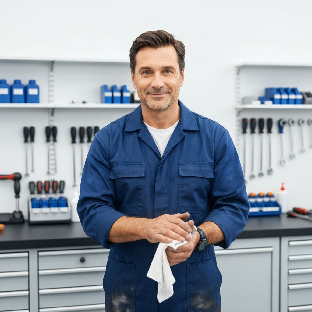 Auto shop manager confirming appointment